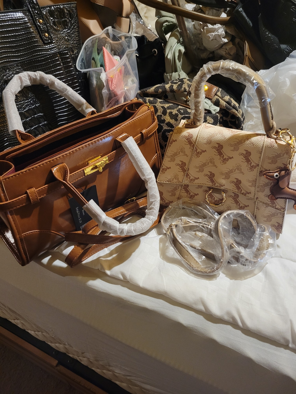 Classic Tan Satchel Handbag - Women Bags